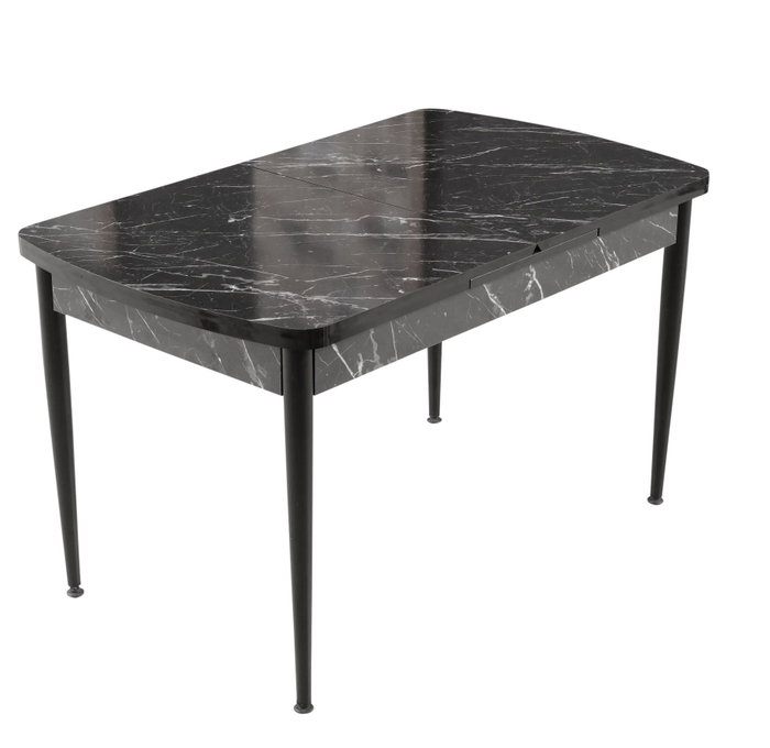 Hanah Home Trend Bendır - Mesa de comedor extensible Blanco y Negro